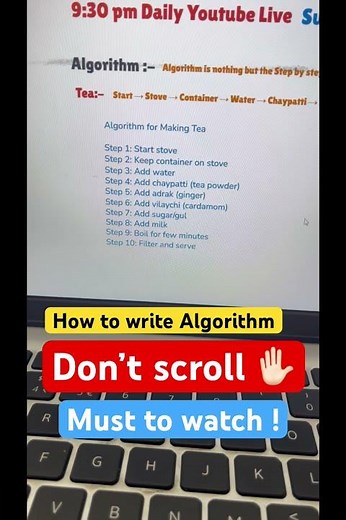 How to write Algorithm by ‪@PayalTechNova‬ #dsa #education #coding #viral #codingblog