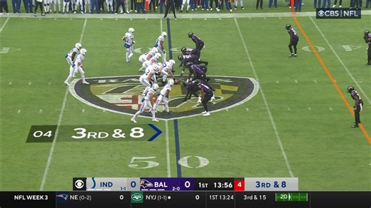 Kyle Hamilton flies of edge for third-down sack