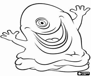 BOB, a jelly monster coloring page printable game