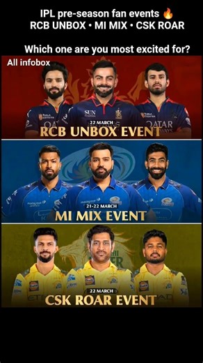 IPL pre-season fan events#rcb #csk#kkr #mi #lsg #pbks #gt #dc #rr #shorts #ytshorts #cricket