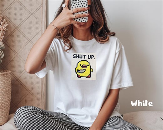 Angry Weird Pixel Duck Meme T-shirt, Weirdcore Tee - Etsy