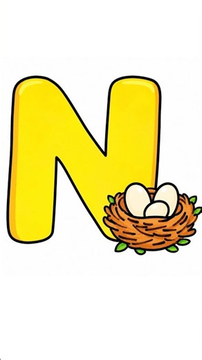 How to draw easy cute N for nest #ytshorts #shortsfeed #shortvideo #drawing #nest #house #art