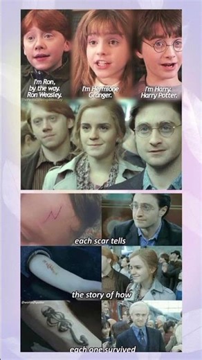 From First Introductions to Battle Scars 🥺⚡ | Harry Potter Emotional Edit#shorts#funny#memes🤣💔