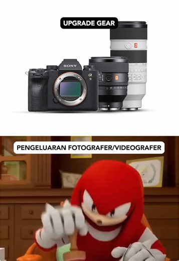 Dompet Fotografer itu punya auto filter! 🔥 ✅ Approve instan → kamera baru, lensa baru, harddisk, lighting, software editing. ❌ Auto reject → baju branded, skincare, sneakers hype, parfum mahal. Karena apa gunanya wajah glowing kalau data project ilang gara-gara harddisk penuh?! 🤯Atau outfit kece kalau lensa masih kit lens? 🤭 Moto hidup fotografer = “Gear dulu, gengsi belakangan.” Kamu tim yang sama nggak? Atau diam-diam sering selipin budget skincare juga? 😅 #tokokamera #jualbelikamera #jual