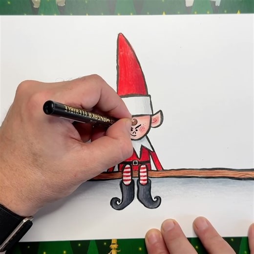 Rob Biddulph on Instagram: "The first of my four #Christmas #DrawWithRob episodes drops tomorrow (Saturday) at 10am, and in it I'll be showing you how to draw a very mischievous Elf-on-the-Shelf. So grab your pencils and a mince pie or two, and settle in for a month of merry creativity... 🎄"