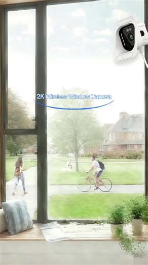 2K Wireless Window Camera ,2.4GHz WiFi,24/7 Recording Indoor Outdoor Security,2-Way Talk,PIR Motion Detection,IR Night Vision,IP Camera,Camera Systems,Indoor Camera for Window,Easy to Set Up,cloud storage,multi share,alarm push