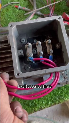 How to run test three phase motor on single phase #electrician #motor #motorrewinding #foryou