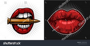 Lips Bullet Vector Illustration Stock Vector (Royalty Free) 1008039454 | Shutterstock