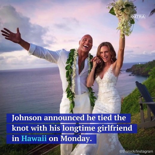 Surprise wedding! The Rock and longtime love Lauren Hashian say "I do" in Hawaii! 🌺 | Extra