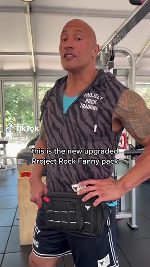 Our new #ProjectRock waist bag is giving me flashbacks…. 😂 | the rock wwe