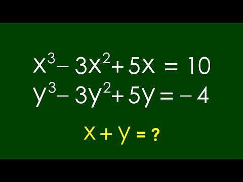 A Nice Algebra Problem | Math Olympiad x+y=?