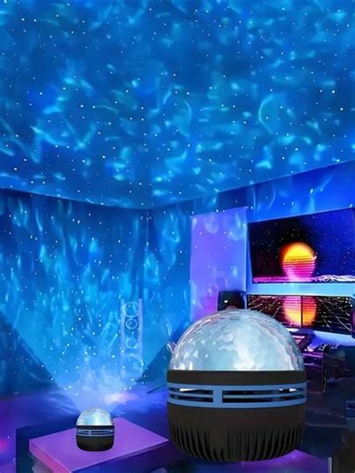 LED Dynamic Water Wave Projection Light With Remote Control, USB Powered - Realistic Water Ripple Effect For Camping, Party, Home, Room Decor, Entertainment And Ambiance Creation | SHEIN