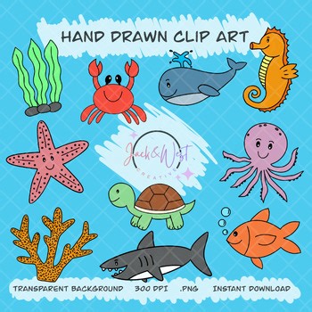 Ocean Animal Clip Art | Commercial Use