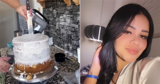 She prepared the cake for her own wedding in Cuba, and this is how it turned out: "I love the stress, and I went for it."