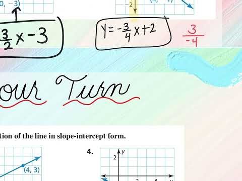 write equations in slope intercept form lesson video