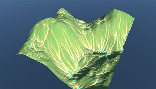 几何节点水流侵蚀测试，新年快乐