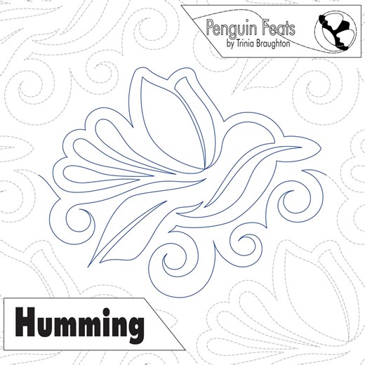 Humming Digital Quilting Design for Computerized Longarm Machine (Instant Download)