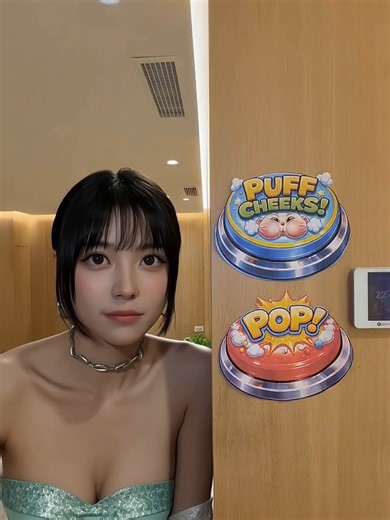 Zoey Does the Puff Cheeks Trend 🤯 #rumi #huntrix #kpop #kpopdemonhunters #fyp#celebrity #trend #makeup #mira #zoey