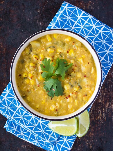 Creamy Vegan Corn Chowder -