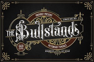 Bull Stand Victorian Font, Ornate & Elegant Typeface Inspired by the Victorian Era, Victorian Font, Ornate Font, Vintage Font, Elegant Font - Etsy Canada