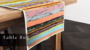 Trade Star Handloomed Rug Runner Designed Table Mat Perfectly Highly Durable Reversible Bedside Runner Decorative Upcycled Fabric Table Placemat (Turquoise)