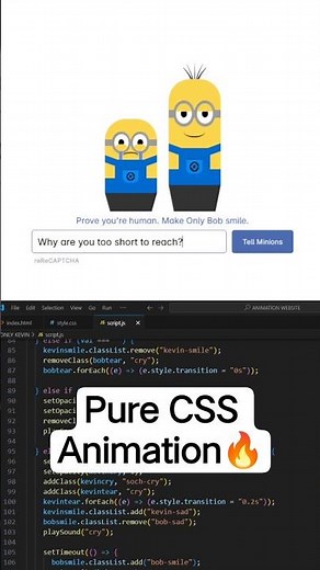 Make Bob Smile CAPTCHA CSS Animation