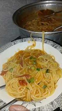 🔥 Easy Spaghetti Recipe | Full Cooking Short Video | ManhaaTips #Spaghetti #PastaRecipe #PastaLovers