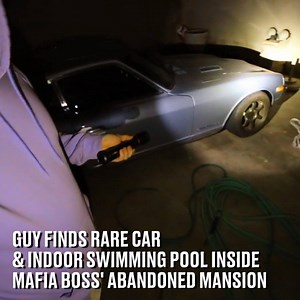 This guy explored an abandoned mansion which included a rare car. A real insight into how a mafia boss lived at home 💰🏚️ | LADbible