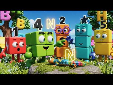 Numberblocks ABC Phonics Garden Learn Letters A Z with Animals! 3D Animation.