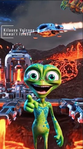 Earth’s NEW Lava Filling Station for UFOs #aishorts #alien #funny