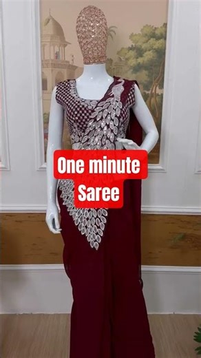 ఫంక్షన్ అనగానే టెన్షన్ లేకుండా ఒక్క నిమిషం లో రెడీ అయిపోచు ఏం అంటారు ?//#one minite saree//#peacock