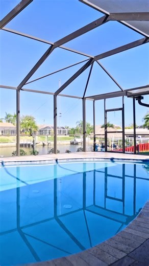 Gulf Coast Cabana | Cape Coral, FL on Instagram: "Wake up to your own heated pool and end the day on a quiet lanai. ☀️ Gulf Coast Cabana is your private escape, warm, bright, and made for pure relaxation. Float in the heated pool while the cold stays far away. Sip coffee together on the lanai and let your stress melt. This is your sign to enjoy this little slice of Florida made just for you. 💛 What would you choose? Morning swims or sunset lanai drinks? Claim your winter getaway. Book through t