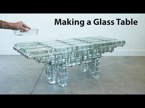 Glass Brick Table made with Xtool