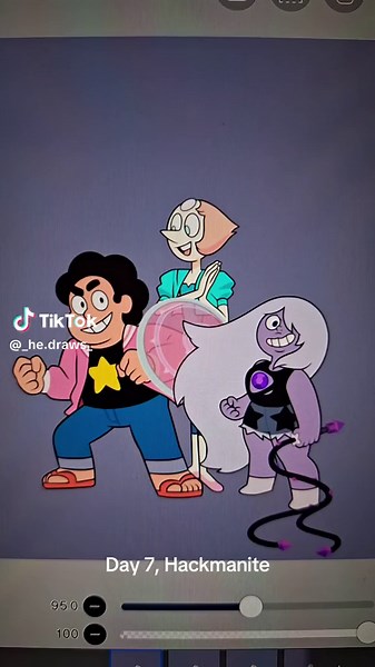 Meet Hackmanite - The Fusion of Steven, Amethyst, and Pearl