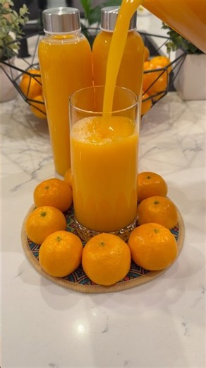 The Easiest Fresh Mandarin Juice #mandarin #tangerine #freshjuice