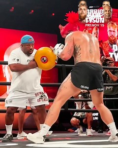 2.3M views · 11K reactions | Jake Paul sharpening his toolkit at open workouts ahead of his bout against Mike Tyson 壘 (via Most Valuable Promotions) | ESPN Ringside | Facebook