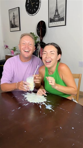 SHE CAN'T DRINK THROUGH A STRAW