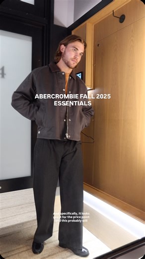 Bradley Emmens on Instagram: "Men’s Abercrombie Fall 2025 Essentials Try-on👀 Trying on some basic/essential pieces for the fall from Abercrombie! Cropped Barn Jacket - A staple. Functional and looks great. Slightly cropped at the waist, enhancing your proportions. Abercrombie made this jacket in a handful of colors, sure to find one you like🤌🏼 Denim Shirt - Denim shirts are a must in every guys Fall wardrobe. You can dress a denim shirt up or down depending on how you pair it. Abercrombie rel
