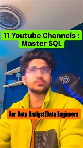Abhisek Sahu on Instagram: "Follow & Comment 'youtube' i will send you the links in your dm !! 🤝 Do Follow @dataelevate_engineer For Free Insightful Content SQL, Upskill, Learning, Job Switch, Career Growth, Skill Development, Tech Skills, Professional Growth, Continuous Learning, Career Transition, Self Improvement, Learning Resources, Career Upgrade, Knowledge Building Keywords : (SQL Basics, SELECT Statement, WHERE Clause, ORDER BY, LIMIT, DISTINCT, Aggregate Functions, COUNT, SUM, AVG, MIN,