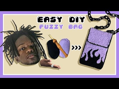 how to make a bag using a punch needle * easy tufting diy *