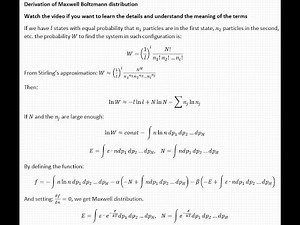 Derivation of Maxwell Boltzmann distribution