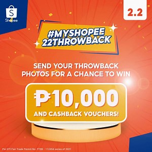 ₱10,000 prize?! Tapos may Cashback vouchers pa na kasama?! 😱 Sali, na Shopee Fam! Ganito lang kadali manalo! Mamili sa mga challenges na ito: Challenge 1: Screenshot of 2 items you wish you bought with CCB vouchers Challenge 2: Selfie with 2 Shopee purchases after your first salary Challenge 3: Selfie with 2 Shopee purchases after a heartbreak At i-send sa link na ito! http://bit.ly/MyShopee22Throwback Huwag kalimutang gamitin ang templates na ito: http://bit.ly/Shopee22Templates 😉 Submission 