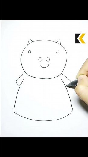 How To Draw Poppy Pig Easily #poppypig #miffyandfriends #stepbystep #drawing #kidosdrawing