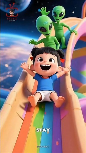 Kids Meet Aliens 👽 | Funny Cartoon Animation | Adventure Story for Children #nezhakidstv