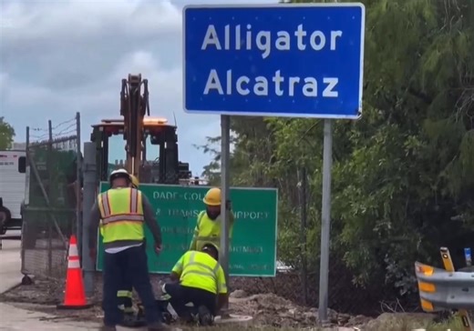 Alligator Alcatraz road signs are going up in Florida. | And We Know