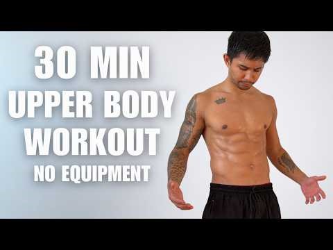 30 MIN Upper Body Workout at Home (No Equipment) 🔥 Arms, Chest & Shoulders