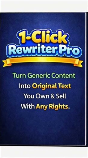 (PLR) 1-Click Rewriter Pro - (Premium GPT)
