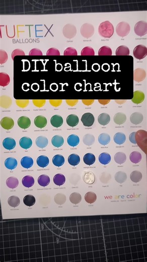 DIY balloon color chart 🎈this is a must have for all balloon decorators! #balloon #balloons #balloondecor #balloondecoration