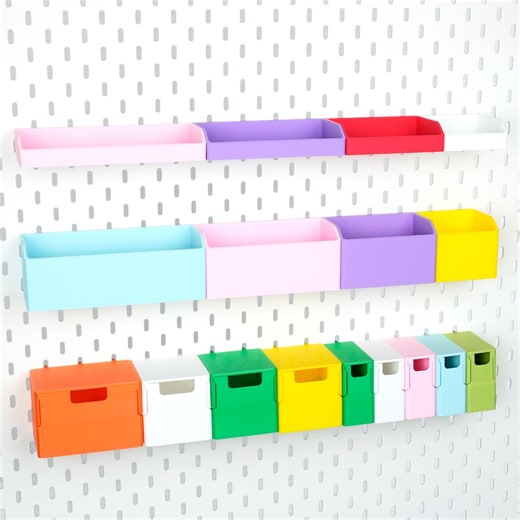 Pegboard Storage Bins, Pegboard Organizer Cup Containers, Storage Drawer for IKEA SKADIS or 1/4 Inch Pegboard Accessories | Wall Organizer - Etsy UK