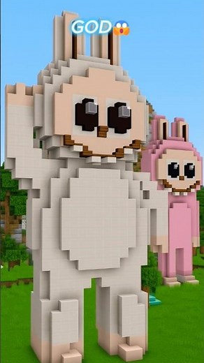 Labubu Pop Mart Build Battle Challenge - Noob vs Pro vs Hacker vs God - Minecraft